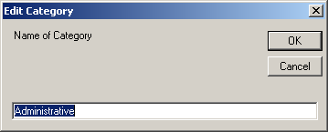 Category Name Edit Window